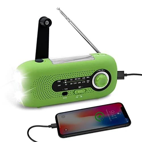 Radio Météo Solaire d'urgence à Manivelle Auto-alimentée NOAA Radio Météo Solaire d'urgence à Manivelle Auto-alimentée NOAA