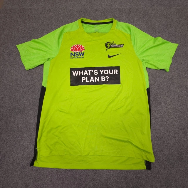 SYDNEY THUNDER SHIRT Mens LARGE green big bash T20 nike short