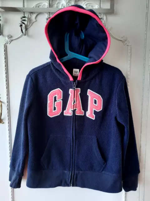 GAP Fleece Zip Hoodie Girls Age 6-7