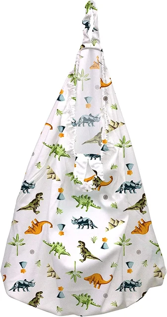 Waterproof Reusable Washable Hanging Diaper Pail Laundry Bag Dinosaurs Polyester