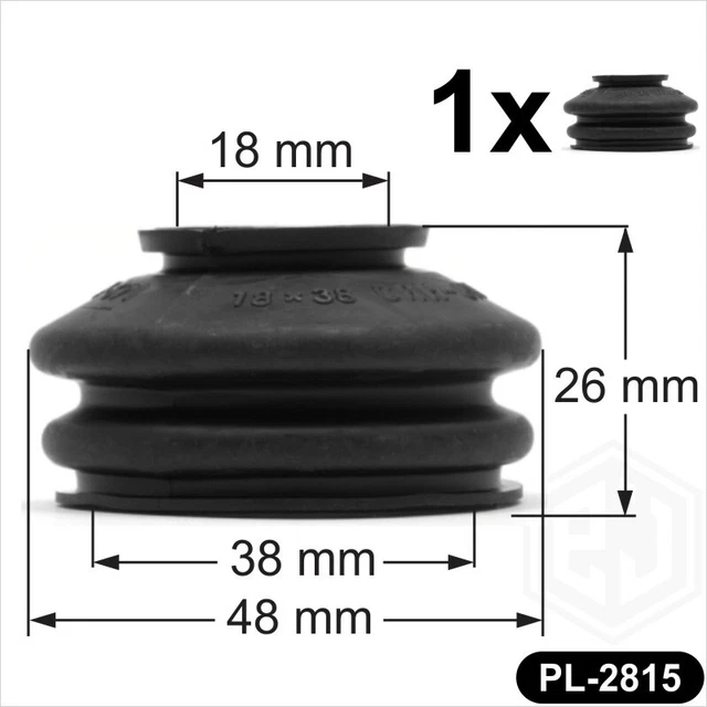 4x Universal Rubber Ball Joint Dust Cover Boots – 11/26/15mm – Suspension Arm – EJ-parts