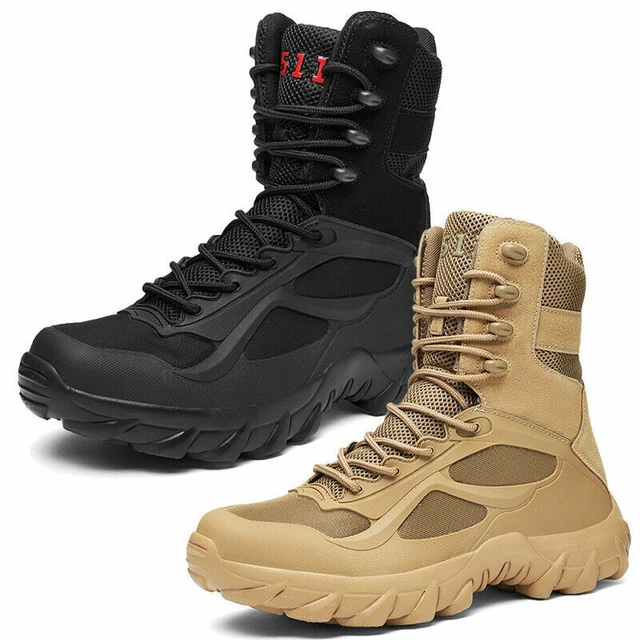 UK MENS DESERT Army Combat Patrol Boots Tactical Military Work Trainers