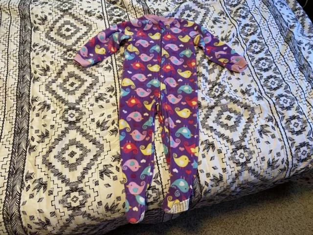 Toddler Girl Footed Pajamas One Piece Sleepwear Size 4T Birds Joe Boxer