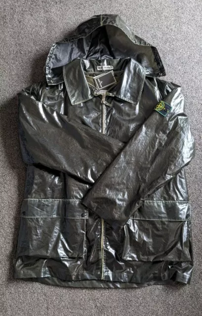 STONE ISLAND VINTAGE Glazed Silk Toffee Wrapper Jacket A W 93 94 XL 27 P2P. 1 299.00 PicClick UK