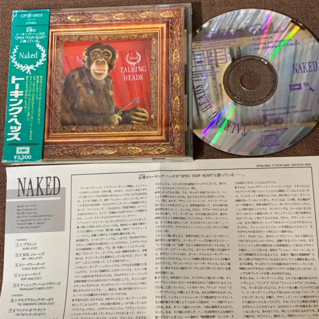 TALKING HEADS Naked JAPAN CD CP32-5603 1A1 TO w/ OBI David Byrne Black triangle