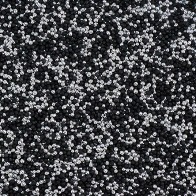 Streuselheld Schwarz Siber 40g Streusel Sprinkles Streudekor Topping Zuckerstreu