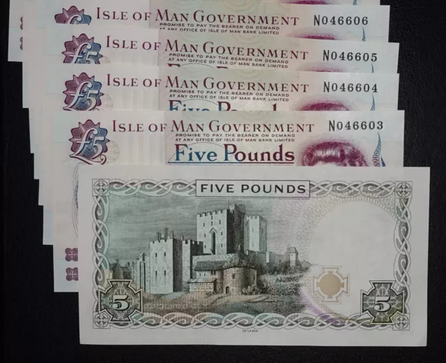 1x 2013 Isle of Man £5 Couch ---{{ GEM UNC }}--- N046601 - 611 (10) 2