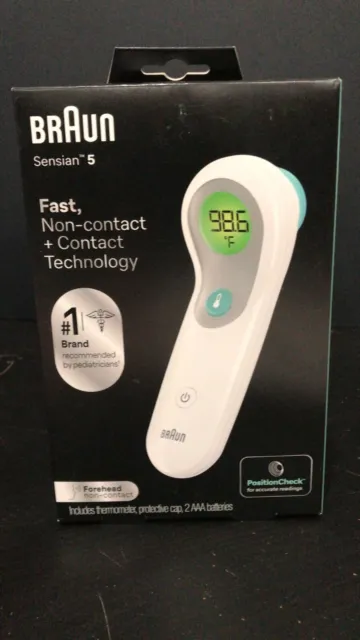 Braun No Touch + Forehead Thermometer Color Coded Temp NTF 3000  (B12)