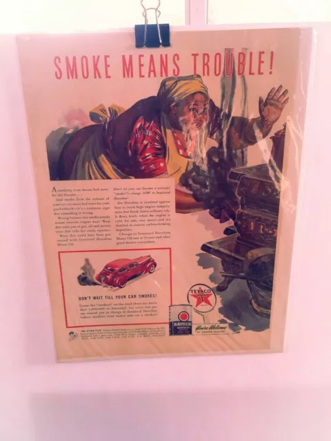 AD: TEXACO "Smoke Means Trouble"