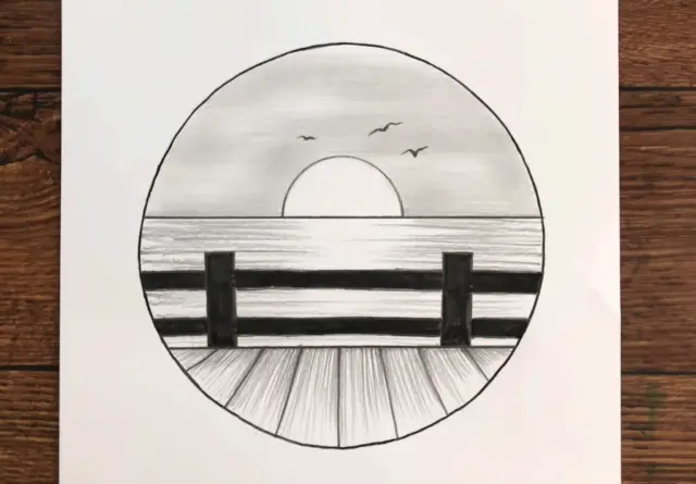 Original A4 Pencil Circle Art Drawing Lead Effect Mind Relaxing Fascinating Sket