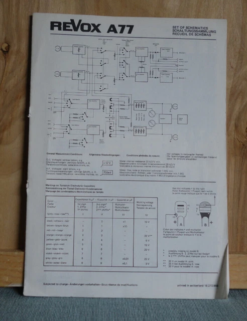Circuit Contrôle Moteurs Avec Relais Pour Magnétophone REVOX A77 - Allemagne