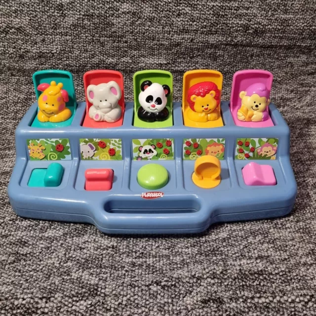 VINTAGE PLAYSKOOL BUSY Poppin Pals 1995 Animal Pop up Toy 14.99
