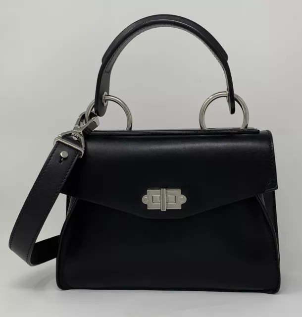 PROENZA Shoulder Bag Black Small Hava Top Handle Schouler Smooth Crossbody NEW ❤