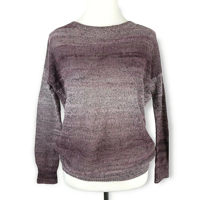 Vince XS Sweater Pullover Lightweight Ombre Sequin Wool Mohair