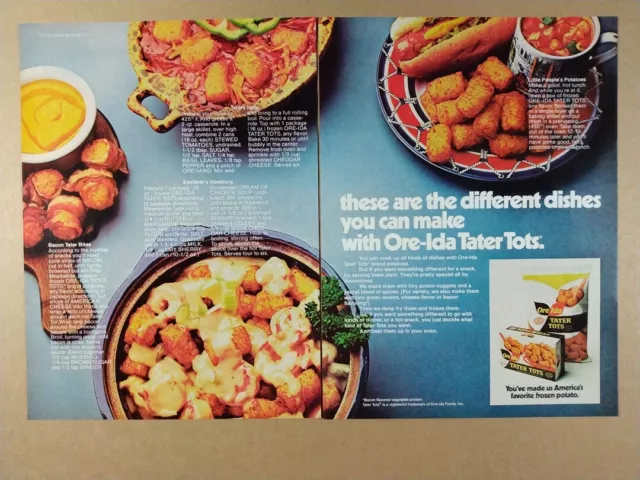 1975 Ore-Ida Tater Tots Potatoes vintage print Ad