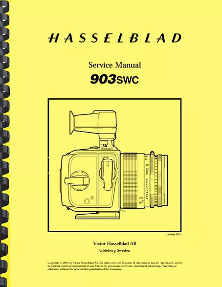 Hasselblad 903SWC Camera REPAIR SERVICE MANUAL