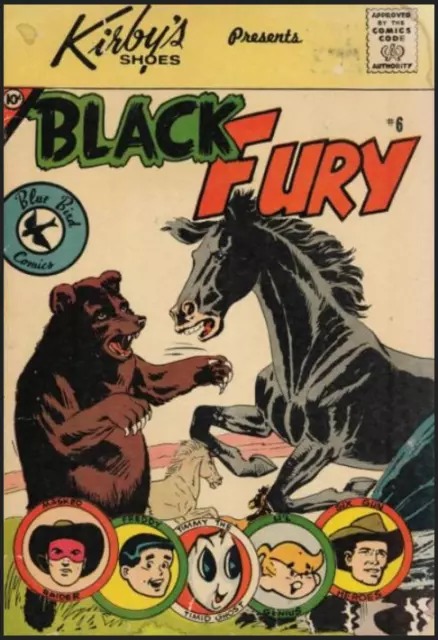 Blue Bird Comics & Big Shoe Store Presents "Black Fury" No. 6, 1959- Collectible
