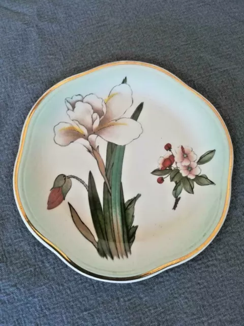 Vintage Royal Worcester Company Floral Trinket / Dish Palissy Royale Collection