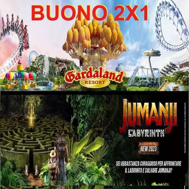 Coupon Buono Sconto Gardaland 2x1 - 2 biglietti al prezzo di 1 - valido per 2023