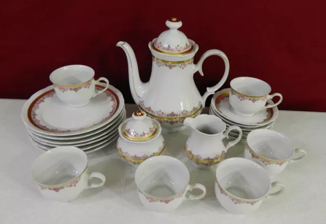 21 Piece Mitterteich Bavaria Coffee Tea Pot Desert Serving Set