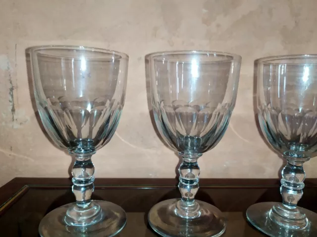 3 verres à eau ou vin en CRISTAL BACCARAT COTES PLATES CATALOGUE 1907 2