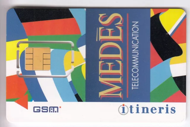 Telecarte Gsm Sim Collector .. France Itineris Ft Medes R° Glacee +N° Chip/Puce