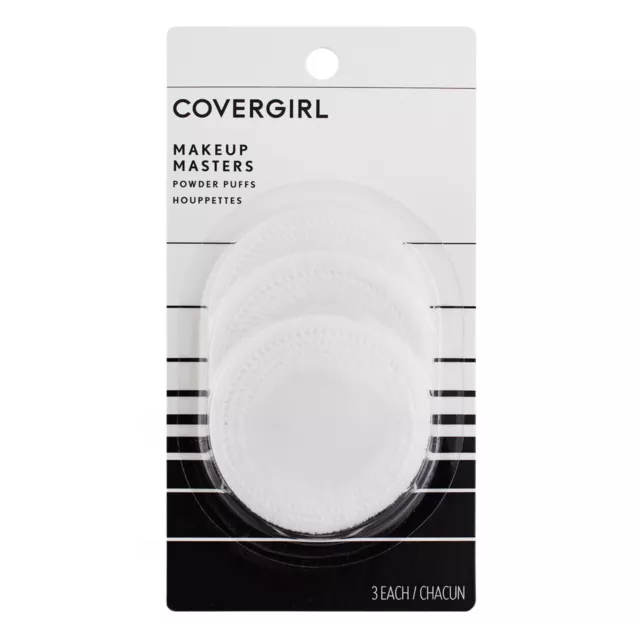 6 Pack CoverGirl Makeup Masters Powder Puffs, 3 Ct