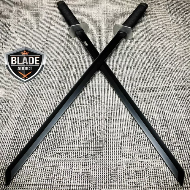 2 PC Large Dual 26" Ninja Samurai Twin Tanto Blade Sword Set Machete Katana SET