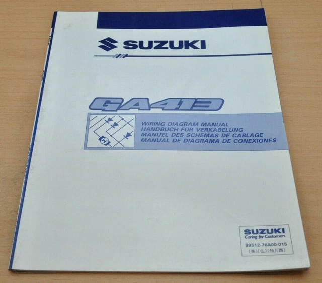 SUZUKI SUPER CARRY GA413 Circuit Diagram Electrical Wiring Manual Shop