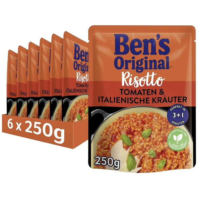 Risotto pronto Reis Bens Original Express pomodori 6x 250g NUOVO MHD 4/24