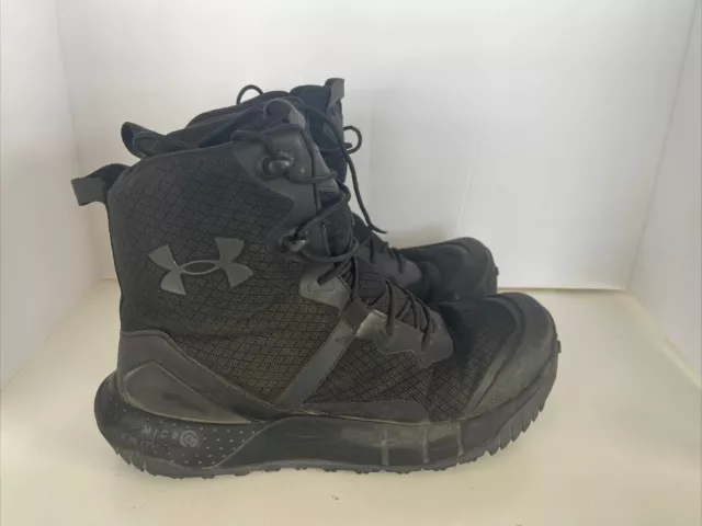 UNDER ARMOUR MICRO G Valsetz Mens Size 9.5 Black Outdoor Work Boots ...