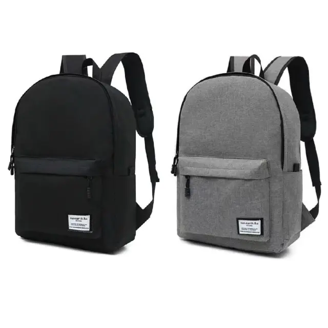 Men Women Backpack Bookbag School Travel Laptop Rucksack Zipper Bag 15.6''