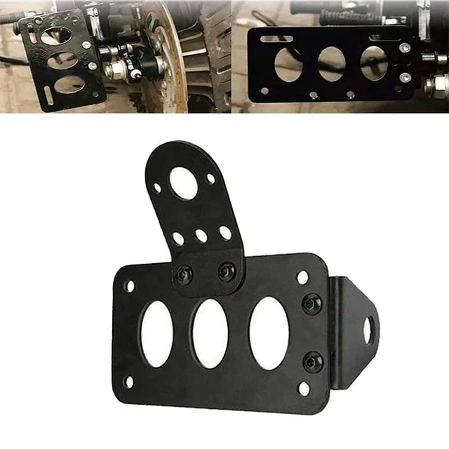 METAL MOTORCYCLE SIDE Mount License Number Plate Holder Tail Light
