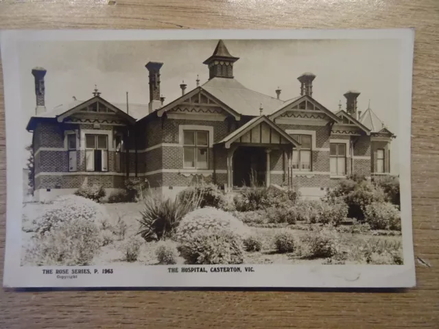 Australia, Casterton Hospital ,Victoria,  . Old R.p.postcard.rose Series. Lot.1