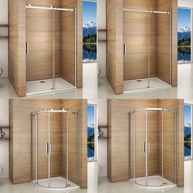 1950MM FRAMELESS SLIDING/QUADRANT Shower Enclosure Walk in Glass Door