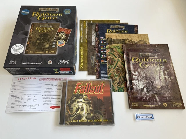 Lot Pack Baldur's Gate 1 + extension tales sword coast (neuf) PC Big Box FR Lot Pack Baldur's Gate 1 + extension tales sword coast (neuf) PC Big Box FR
