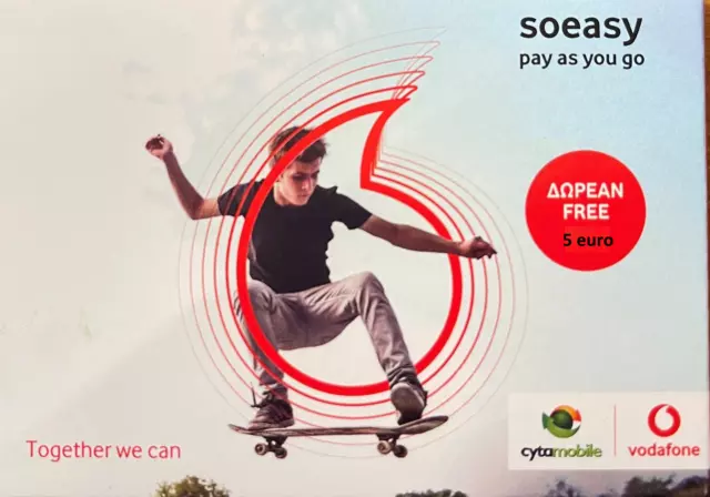 CYPRUS SIM CARD - CYTAMOBILE VODAFONE Pay as you Go Package with 5 euro credit