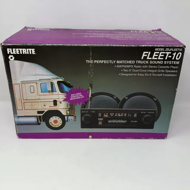 VTG NIB Fleetrite Fleet-10 AM/FM/MPX Radio Cassette Player 2 Speakers ZDJFLEET10