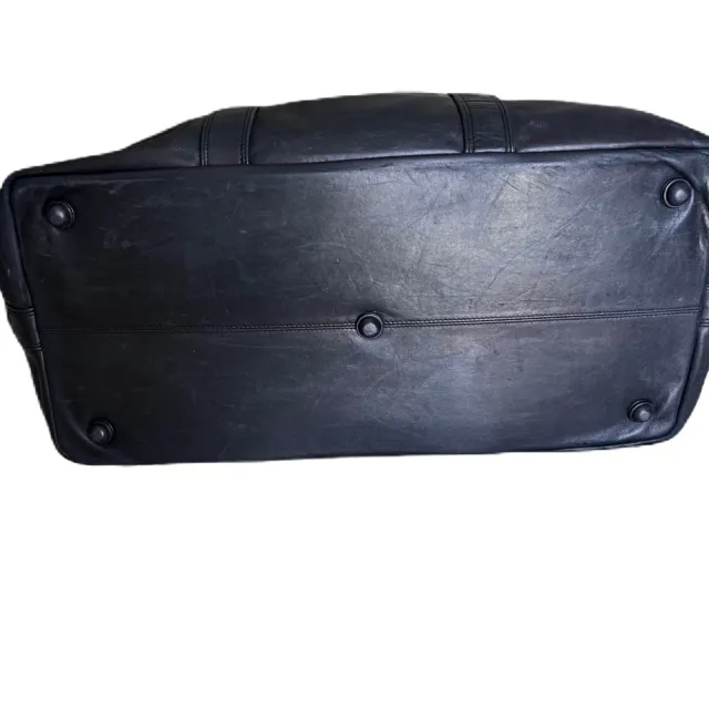 TUMI Alpha Black Napa Leather Satchel Duffel Bag Carry On Luggage 965D3 3