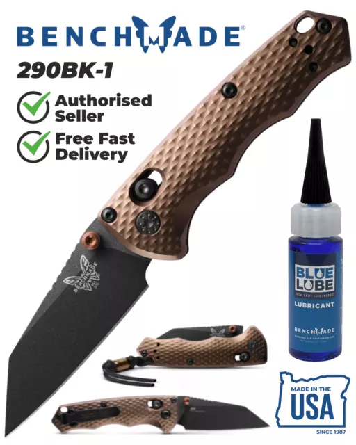 Benchmade 290BK-1 Full Immunity Dark Earth 2.49'' Plain Pocket Knife w/Lubricant