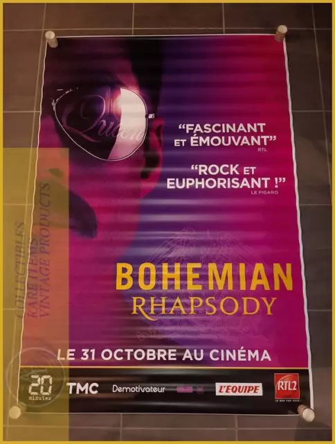 Affiche 2 m² Film Cinéma Queen Bohemian Rhapsody Original Movie Theater Poster