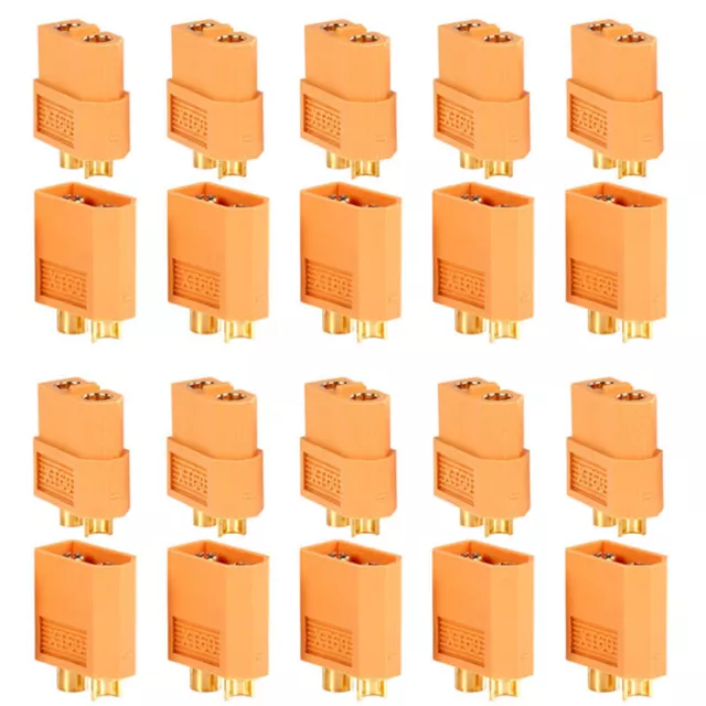 2/20/40pcs XT60 Male & Female Bullet Connectors Plugs for RC Lipo Battery NA GS