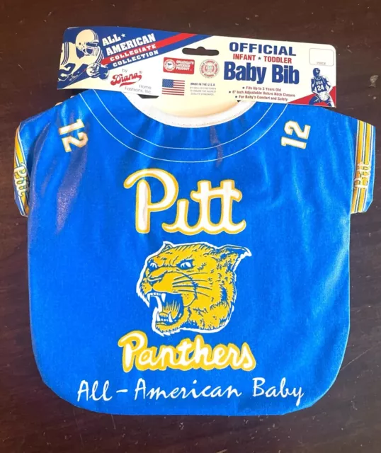 Adorable Ncaa Pittsburg Panthers Football Jersey All American Baby Toddler Bib