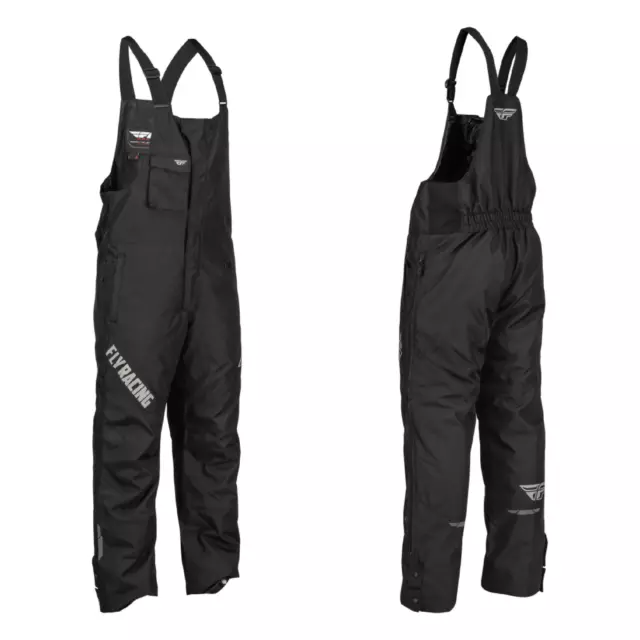 New Fly Racing Aurora Bibs Pants Bib Snowmobile Snow Winter Black All Sizes