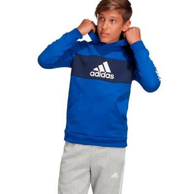Adidas Bambini Ragazzi SPORTS Id Felpa con Cappuccio Junior Pile Top ED6522 Blu