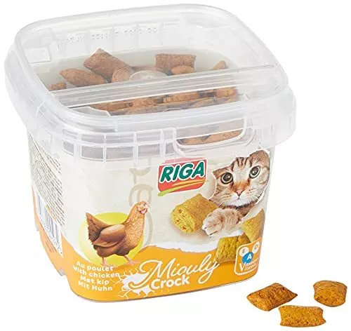 Riga - Miouly Crock Poulet - Friandise pour Chat Croustillante - Riche en Vit...