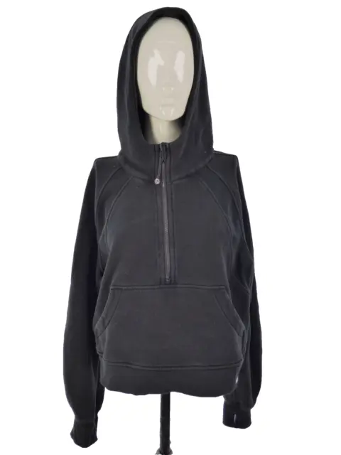 ❤️ Lululemon Scuba Oversized Half 1/2 Zip Hoodie XS/S Black BLK Crop Sweater  NWT