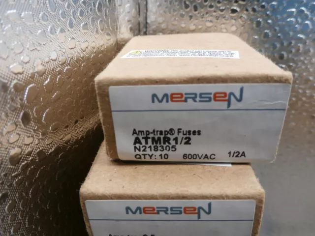 New (Box of 10) Mersen Ferraz Shawmut ATM1-1/2 Amp-trap Fuses