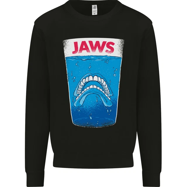 Jaws Funny Parody Dentures Skull Teeth Kids Sweatshirt Jumper