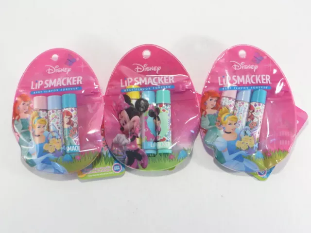 Lip Smacker Princess Lip Balm Lot of 3 Disney Minnie Discounted Sealed